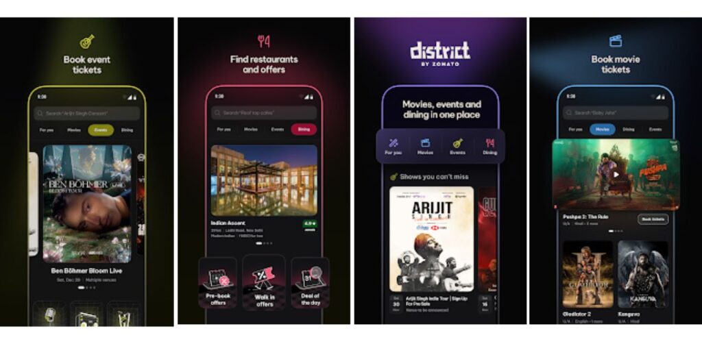 Features of the Zomato District App